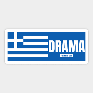 Drama City with Greek Flag Sticker